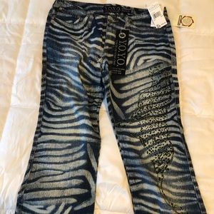 Zebra print jeans